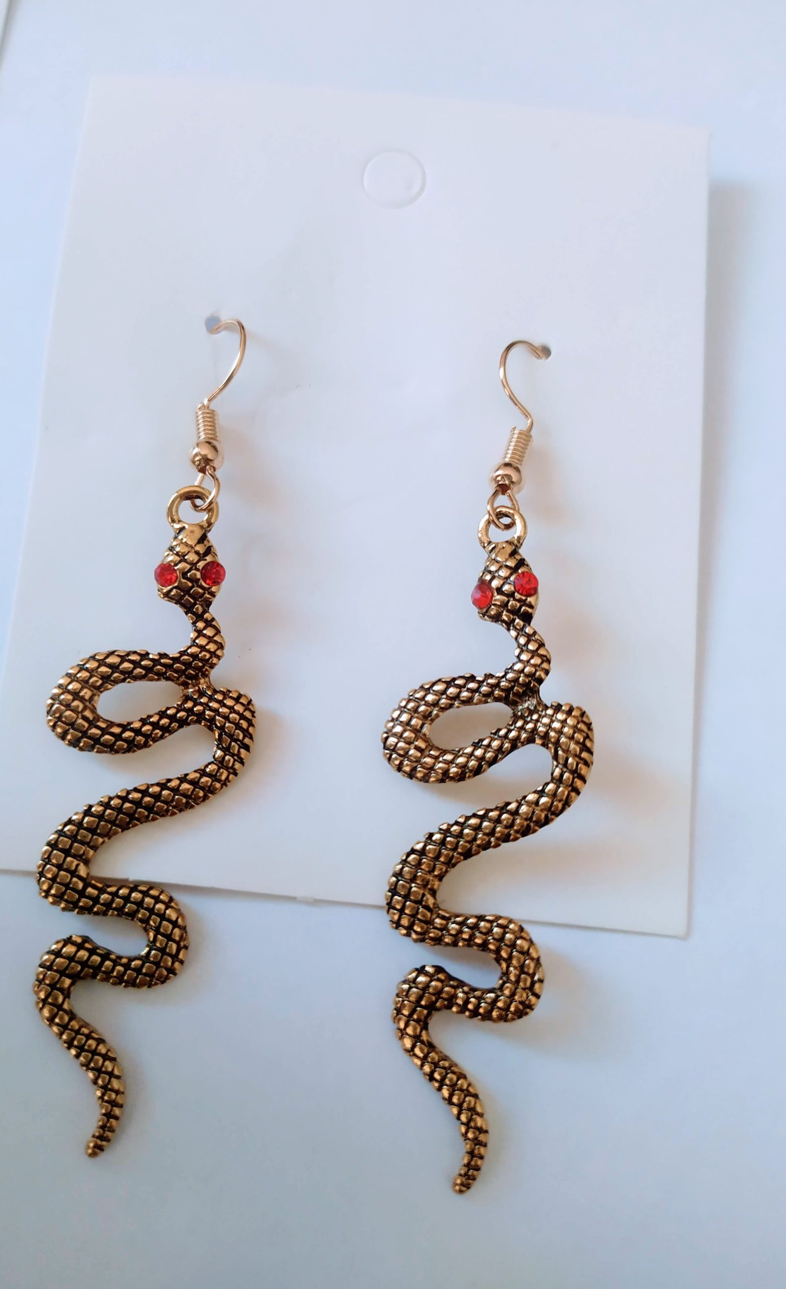 Aro serpiente colgante color dorado (Fantasía)