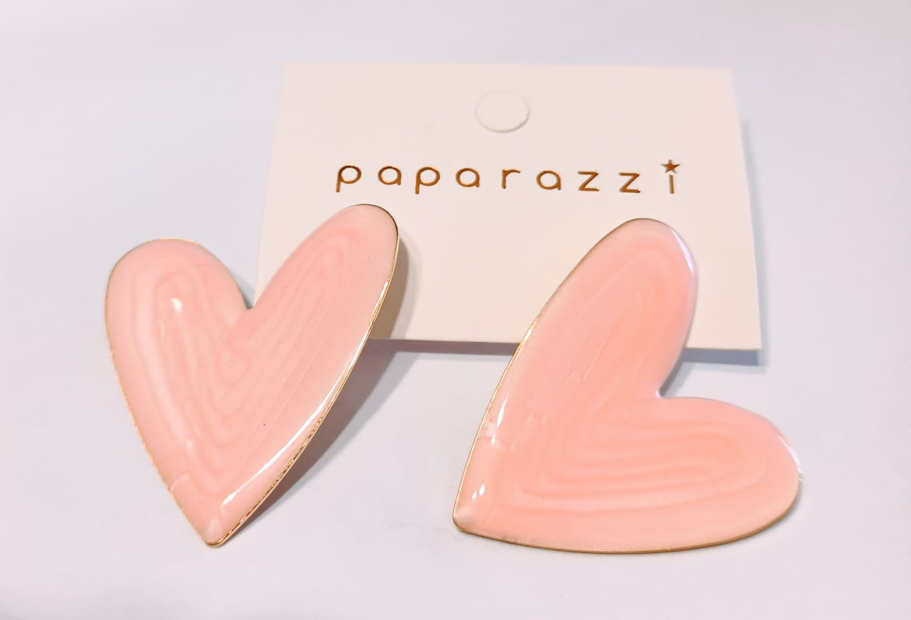 Aro corazon color rosado en fantasia