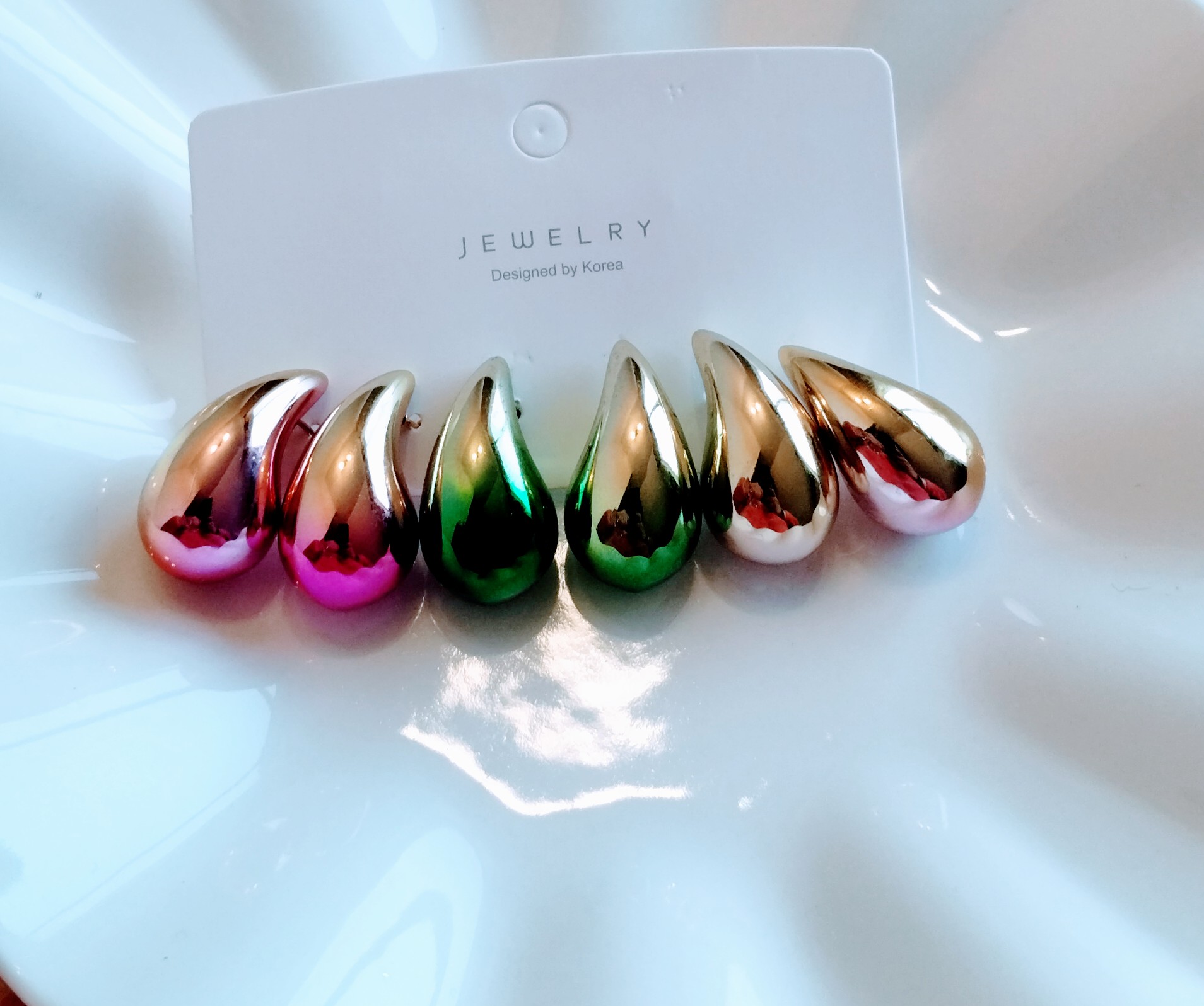 Set gota (fucsia , verde, rosado) ( Fantasia )