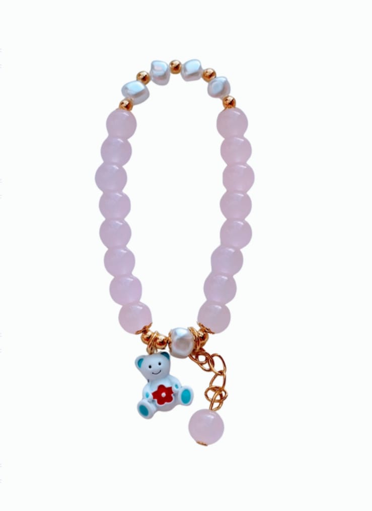 Pulsera osito rosado en fantasia