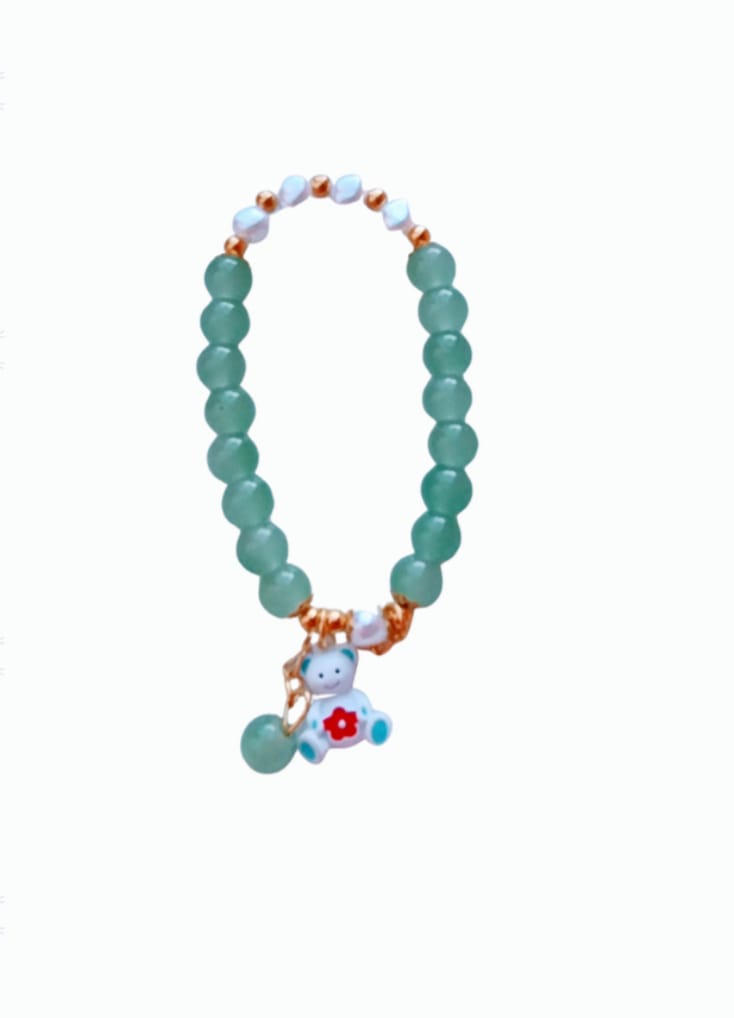 Pulsera osito verde en fantasia