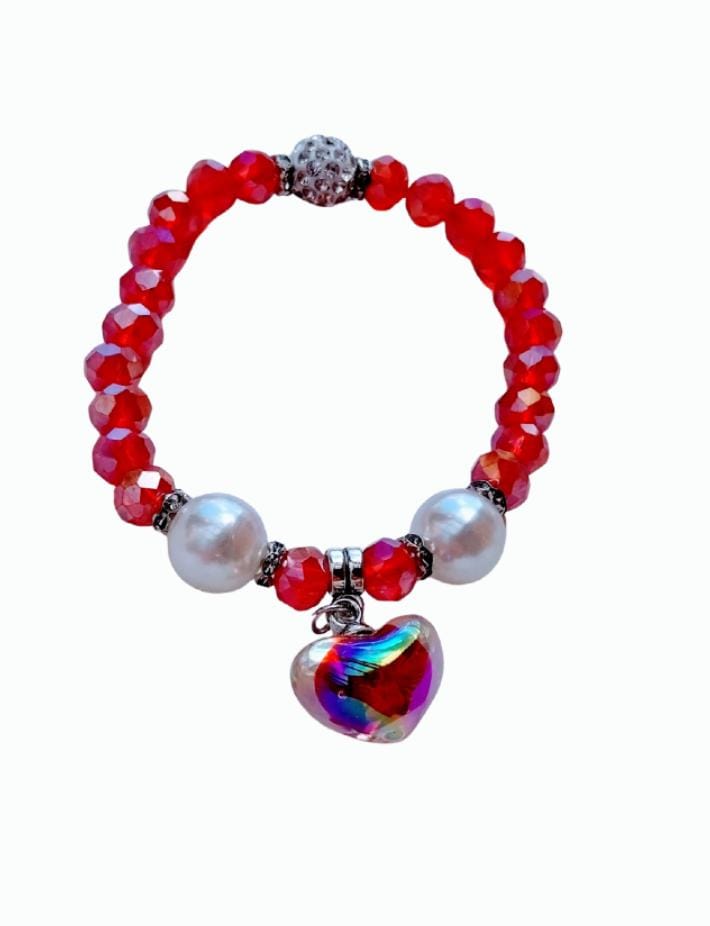 Pulsera corazón rojo en fantasia