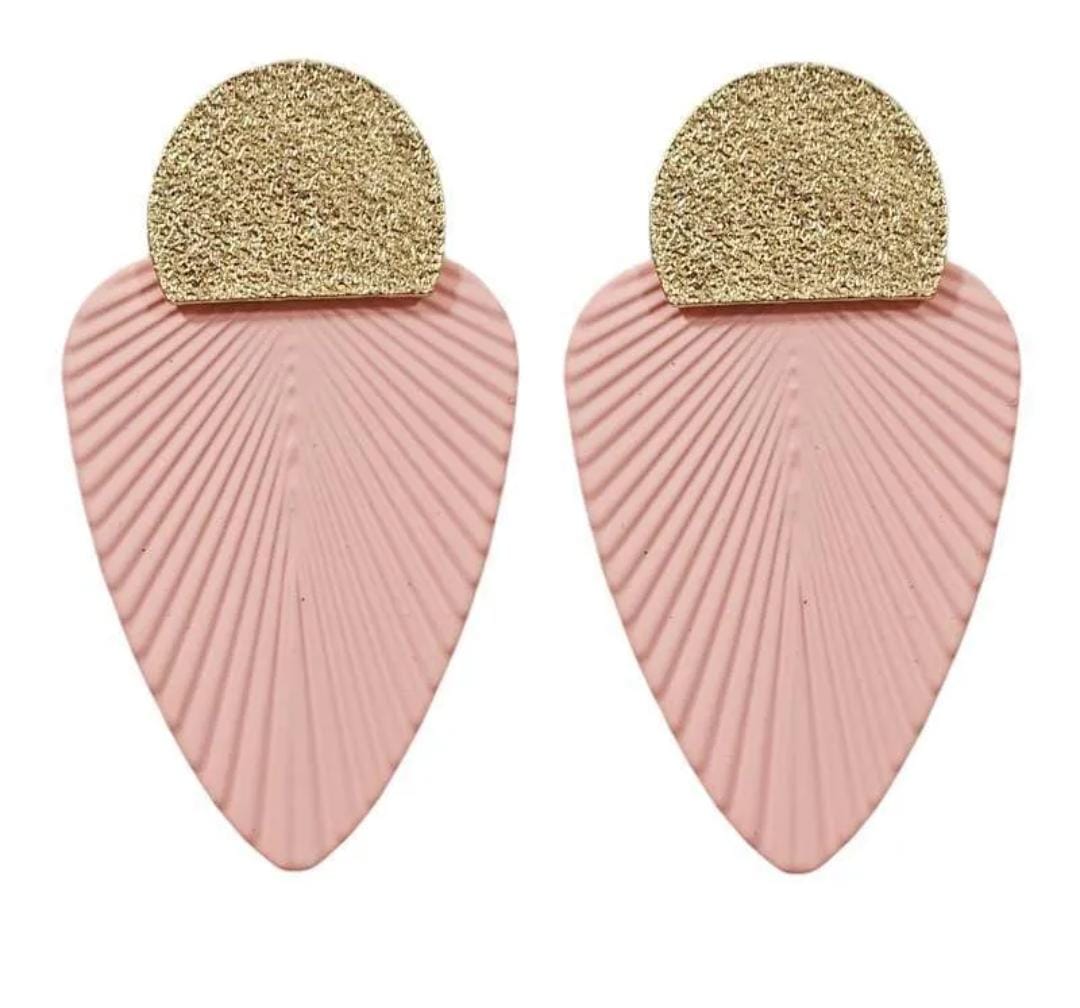 Aro maxi hoja color rosado