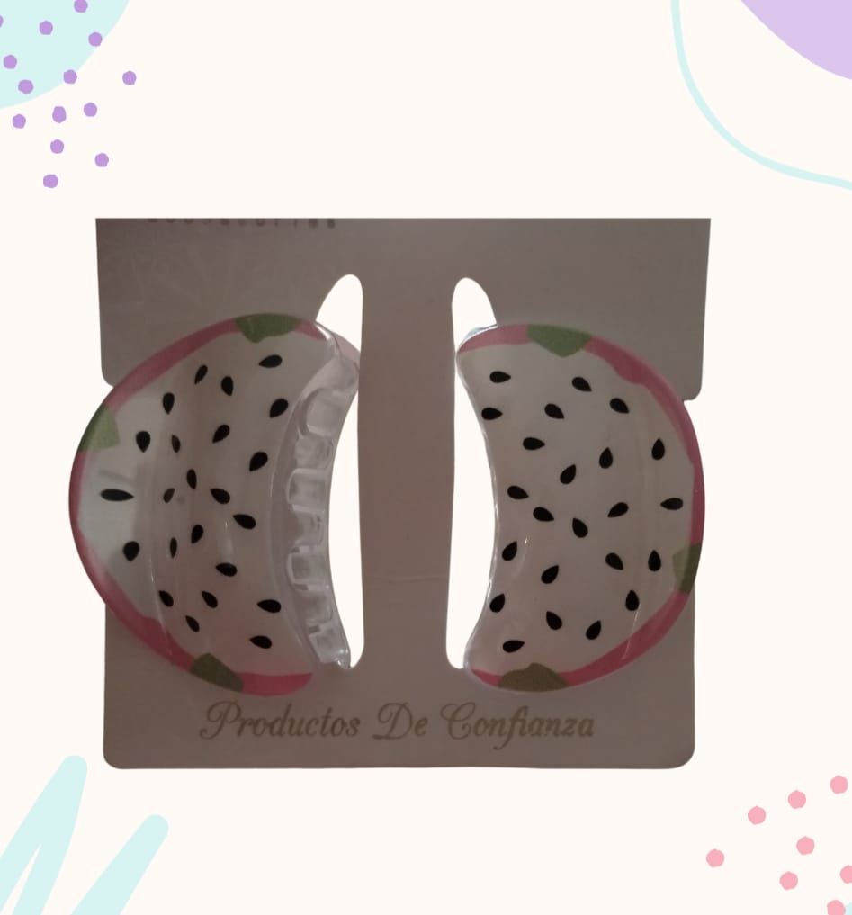 Set pinzas fruta del dragon para el cabello