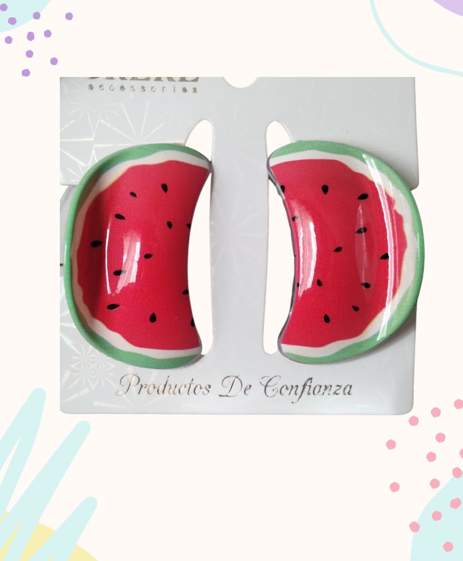 Set pinzas sandia para el cabello