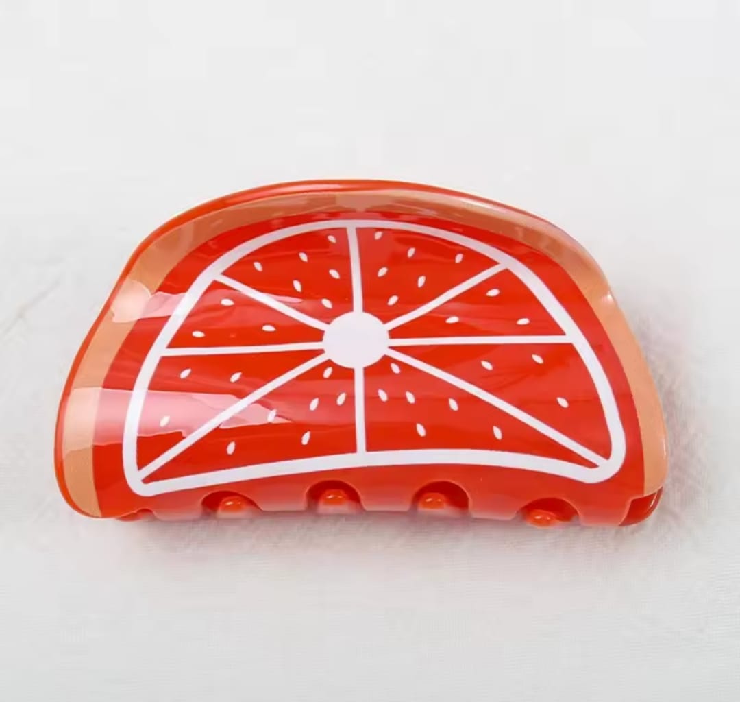 Pinza para el cabello diseño fruta 8.5 cm
