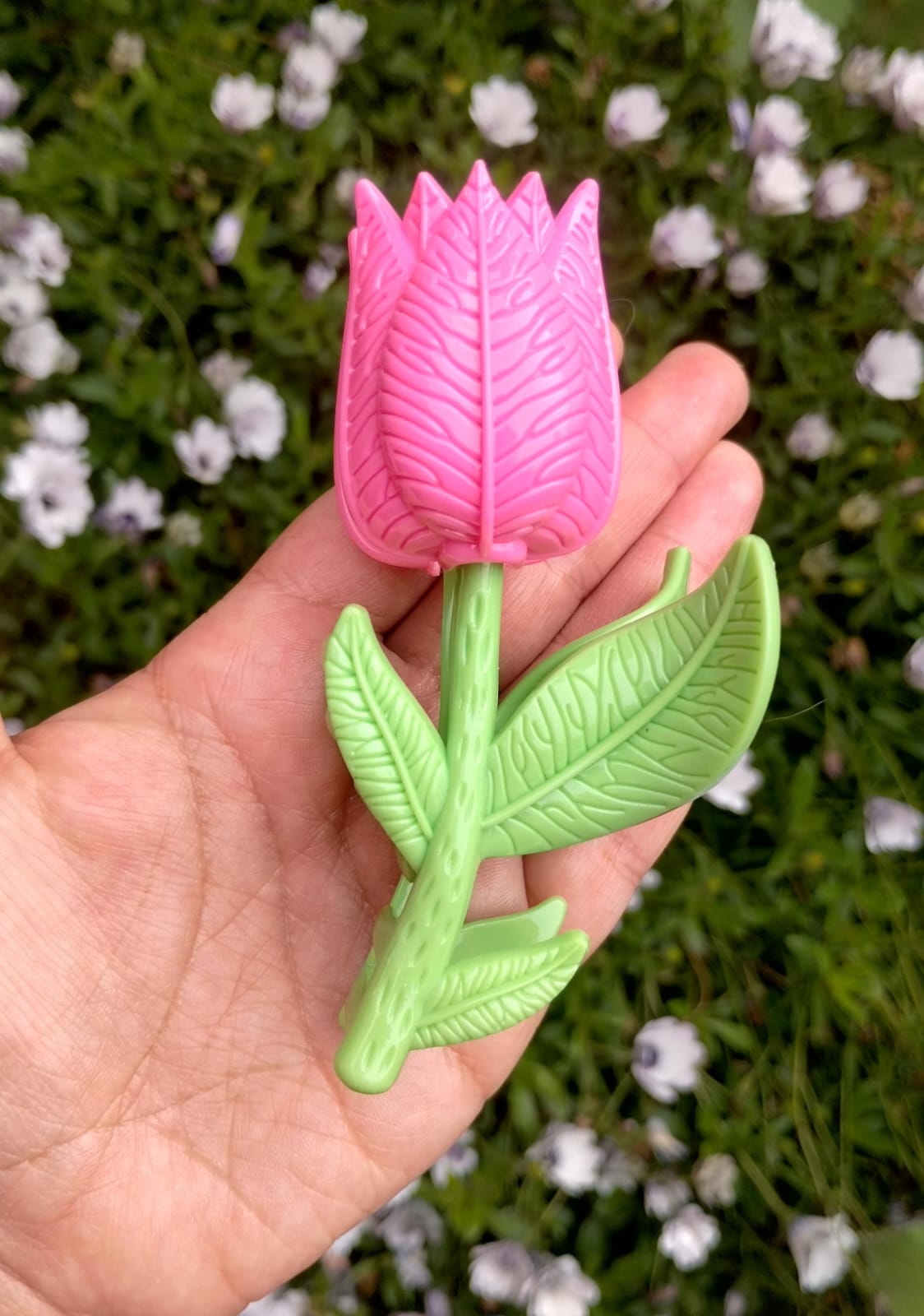 Pinza para el cabello en forma de tulipán