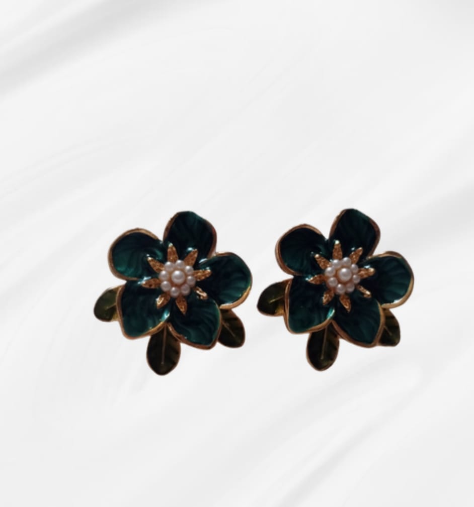 Aros flor color verde en Fantasia