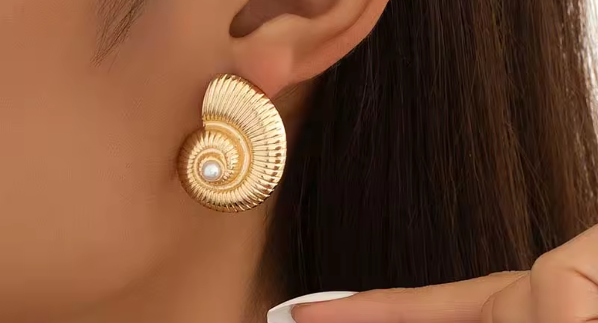 Aros concha de mar en fantasía