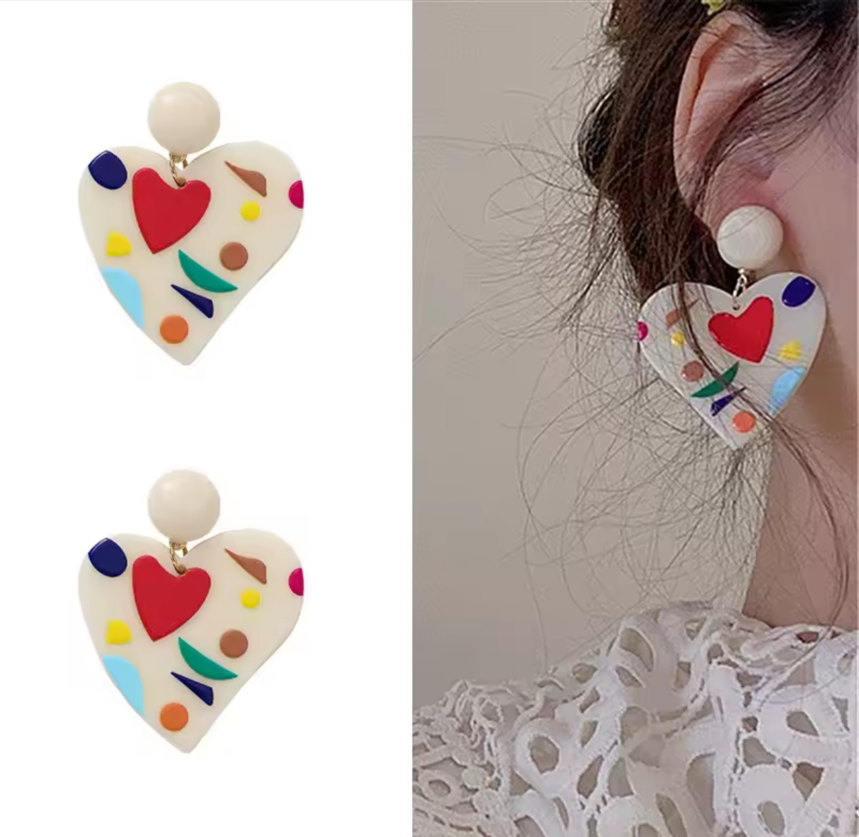 Aro corazón multicolor en fantasía