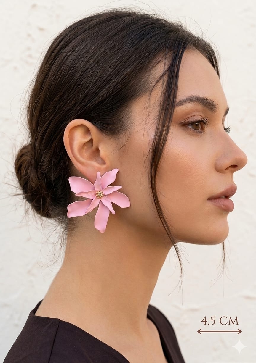 Maxi Aros Florales color rosado en fantasia