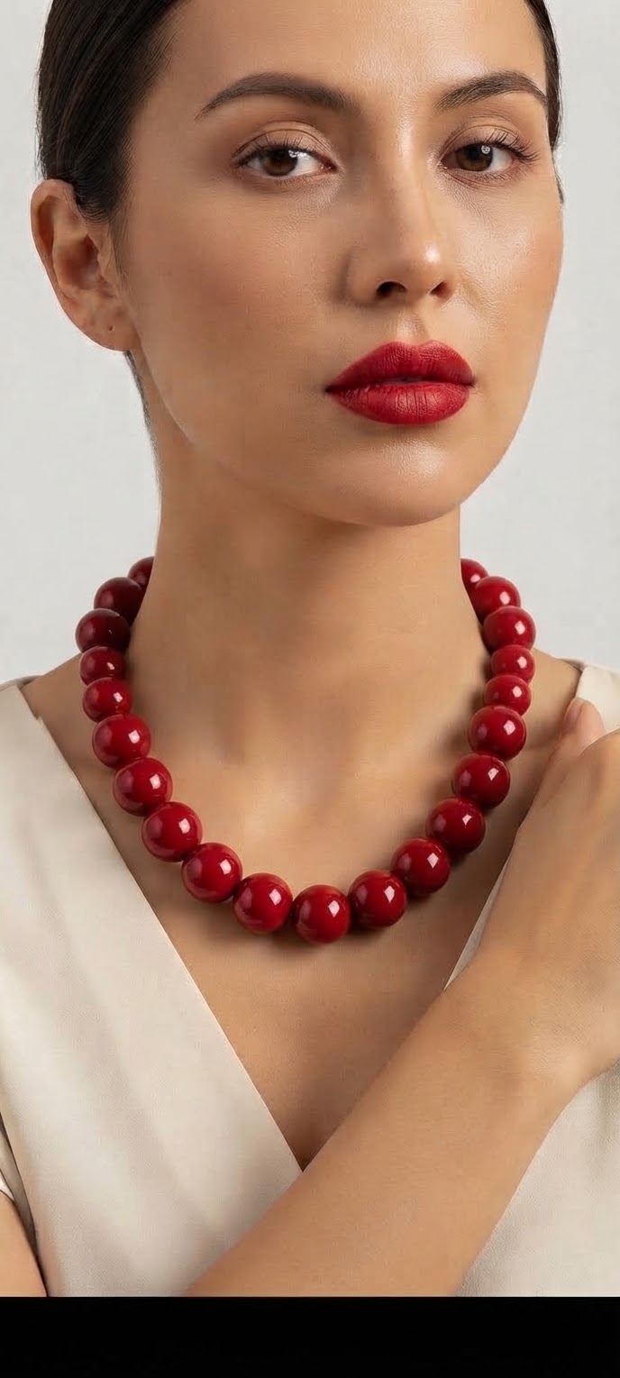 Collar chicle color rojo en fantasia